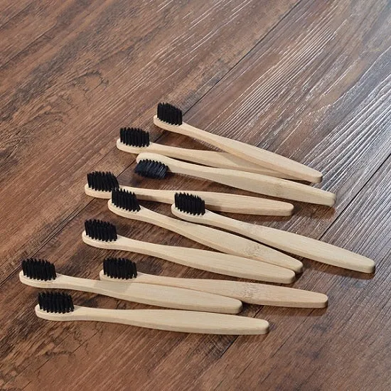 10 pcs Kids Eco Friendly Bamboo Toothbrush Soft Bristles