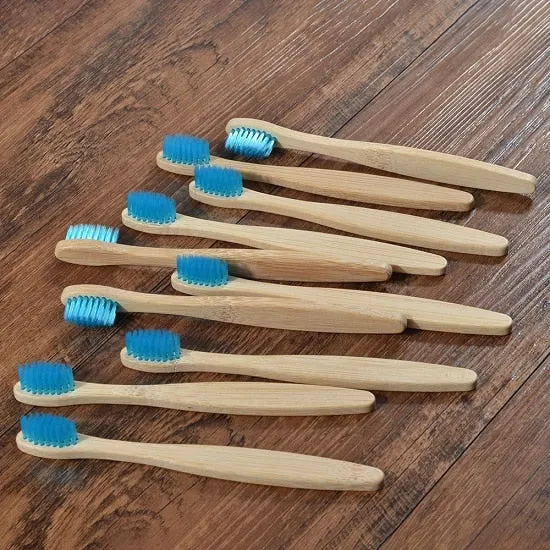10 pcs Kids Eco Friendly Bamboo Toothbrush Soft Bristles