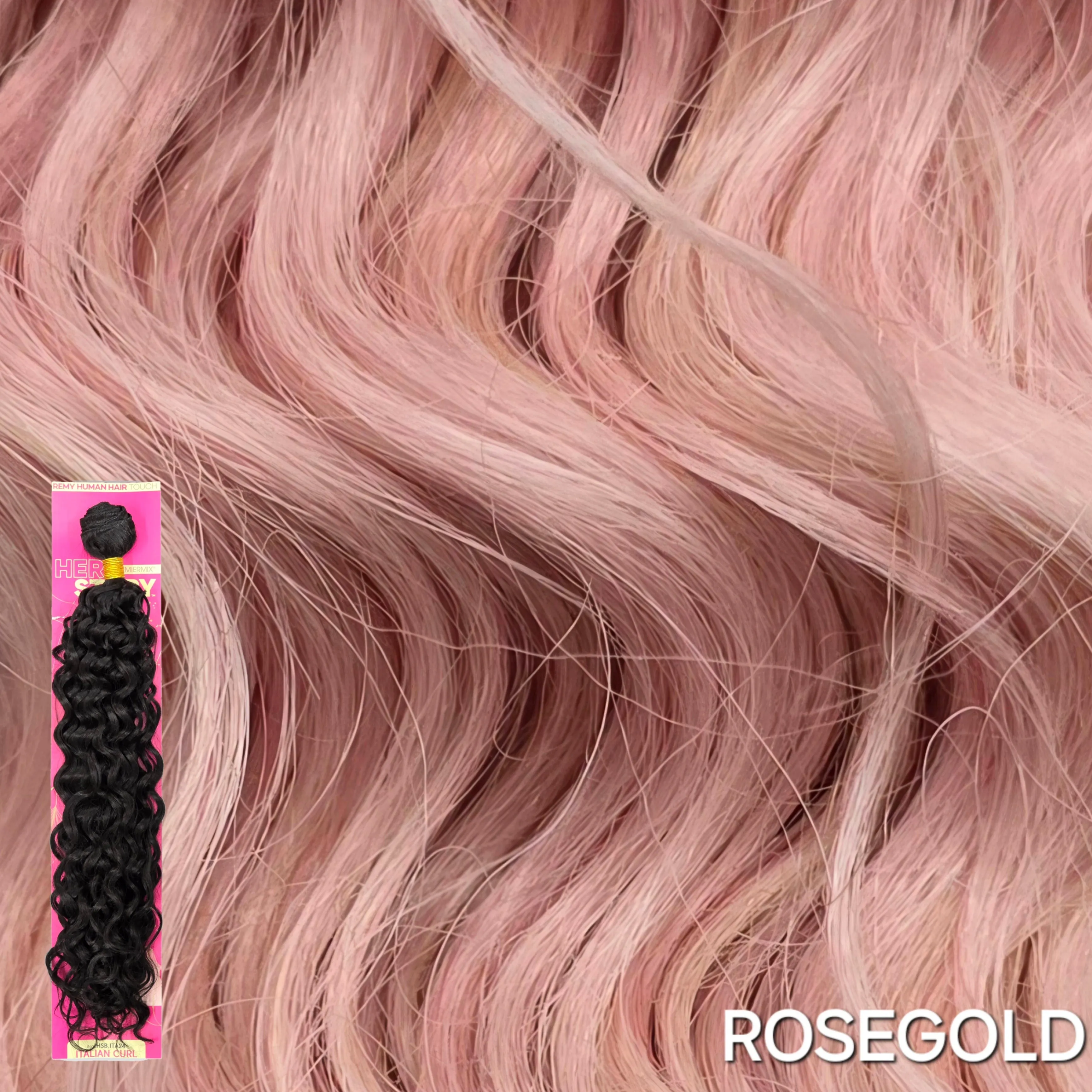 (24") Beshe HER STORY PremierMix Remy Touch Italian Curl Weaving (HSB.ITA24)
