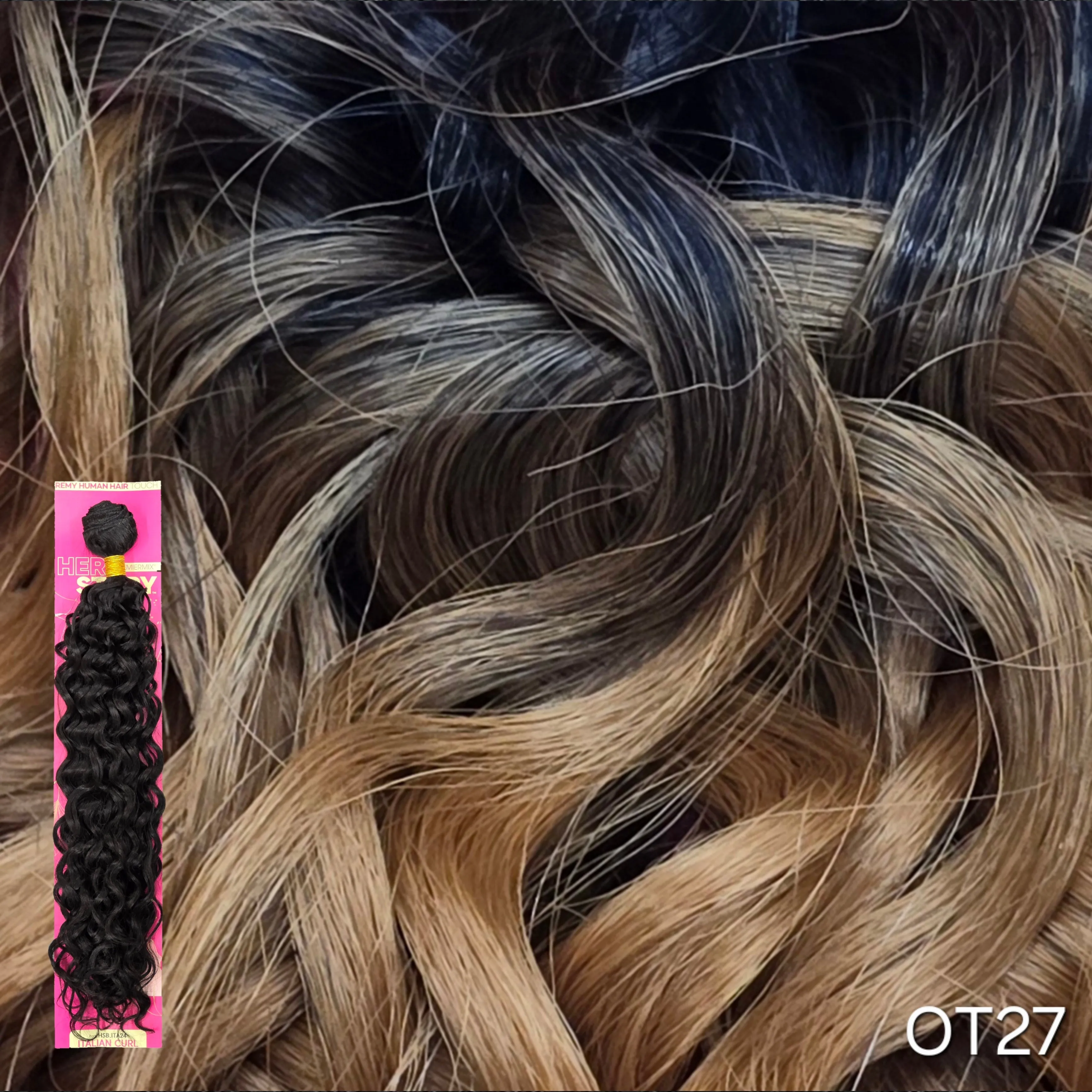 (24") Beshe HER STORY PremierMix Remy Touch Italian Curl Weaving (HSB.ITA24)