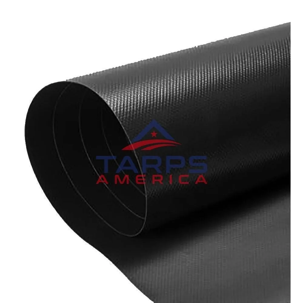 40 oz Ultimate Duty Black Vinyl Coated  Fire Retardant  Vinyl by the Roll  by AtlasShield Pro