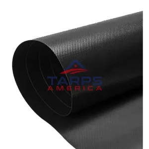 40 oz Ultimate Duty Black Vinyl Coated  Fire Retardant  Vinyl by the Roll  by AtlasShield Pro