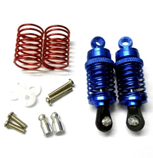 58050B 1/10 Scale RC Alloy Shock Absorbers Damper Set x 2 Blue 50mm Long