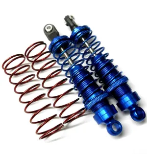 58280B 1/10 Scale RC Alloy Shock Absorbers Damper Set x 2 Blue 80mm Long