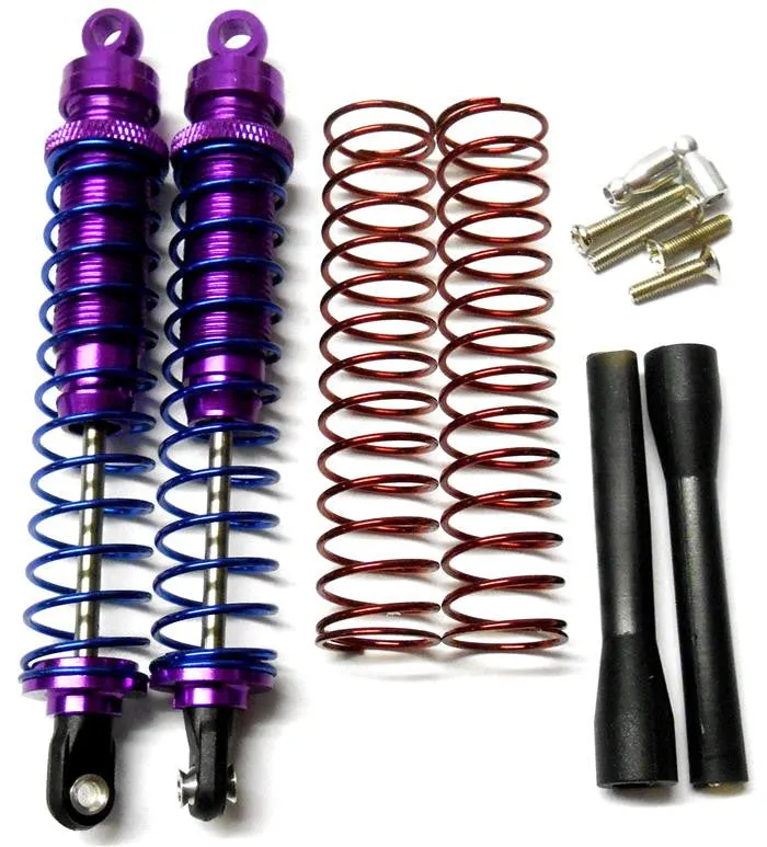 58310P 1/10 Scale RC Alloy Shock Absorbers Damper Set x 2 Purple 110mm Long