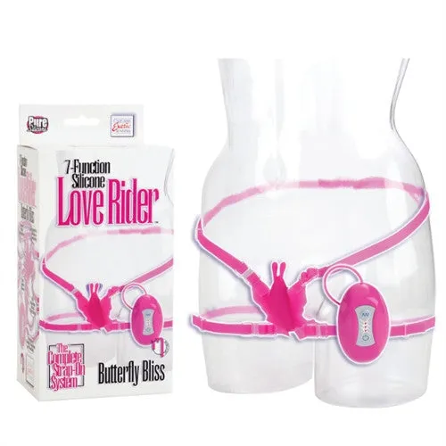 7-Function Silicone Love Rider Butterfly Kiss - Pink
