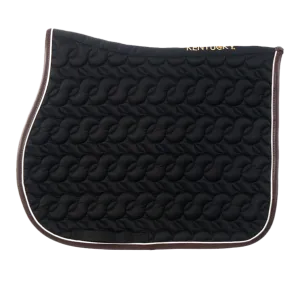 Absorb Jump Saddle Pad No Logo - Black/White/Brown
