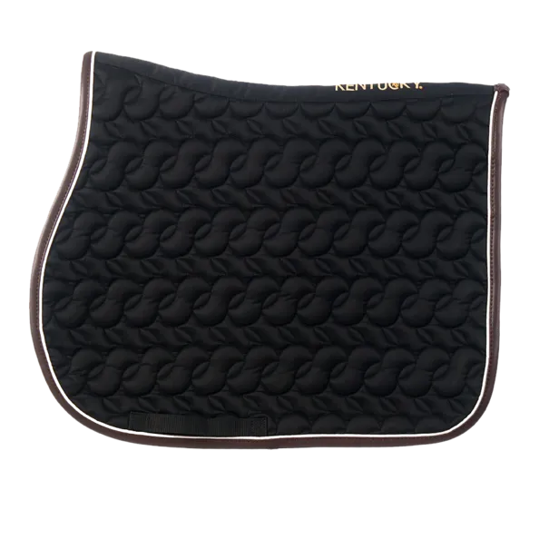 Absorb Jump Saddle Pad No Logo - Black/White/Brown