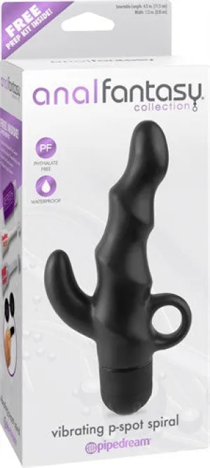 Anal Fantasy Collection Vibrating P-Spot Spiral - Black
