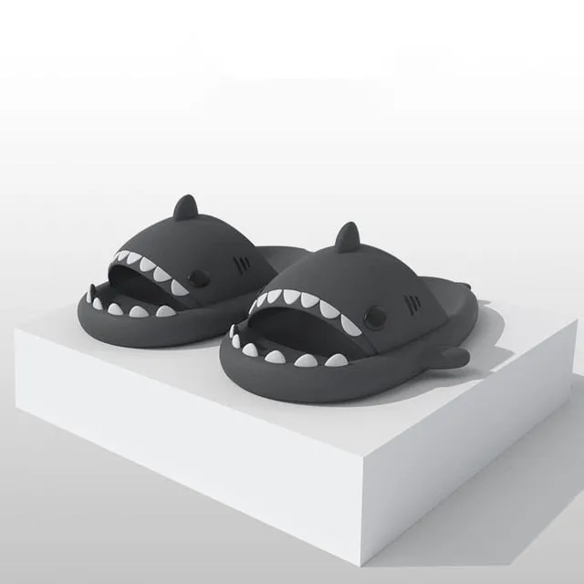 Anti-skid Shark Slippers men and women beach slides
