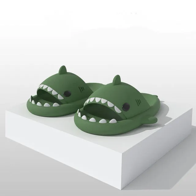 Anti-skid Shark Slippers men and women beach slides