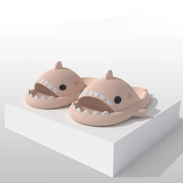 Anti-skid Shark Slippers men and women beach slides