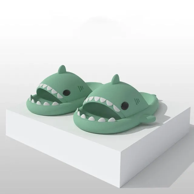 Anti-skid Shark Slippers men and women beach slides