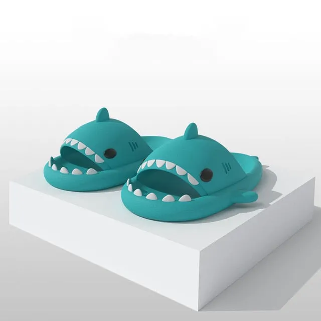 Anti-skid Shark Slippers men and women beach slides
