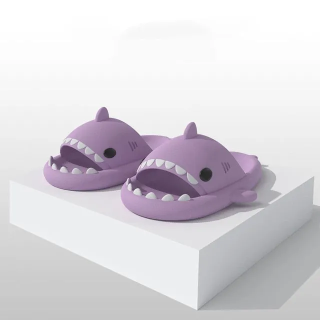 Anti-skid Shark Slippers men and women beach slides