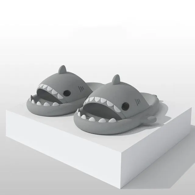 Anti-skid Shark Slippers men and women beach slides