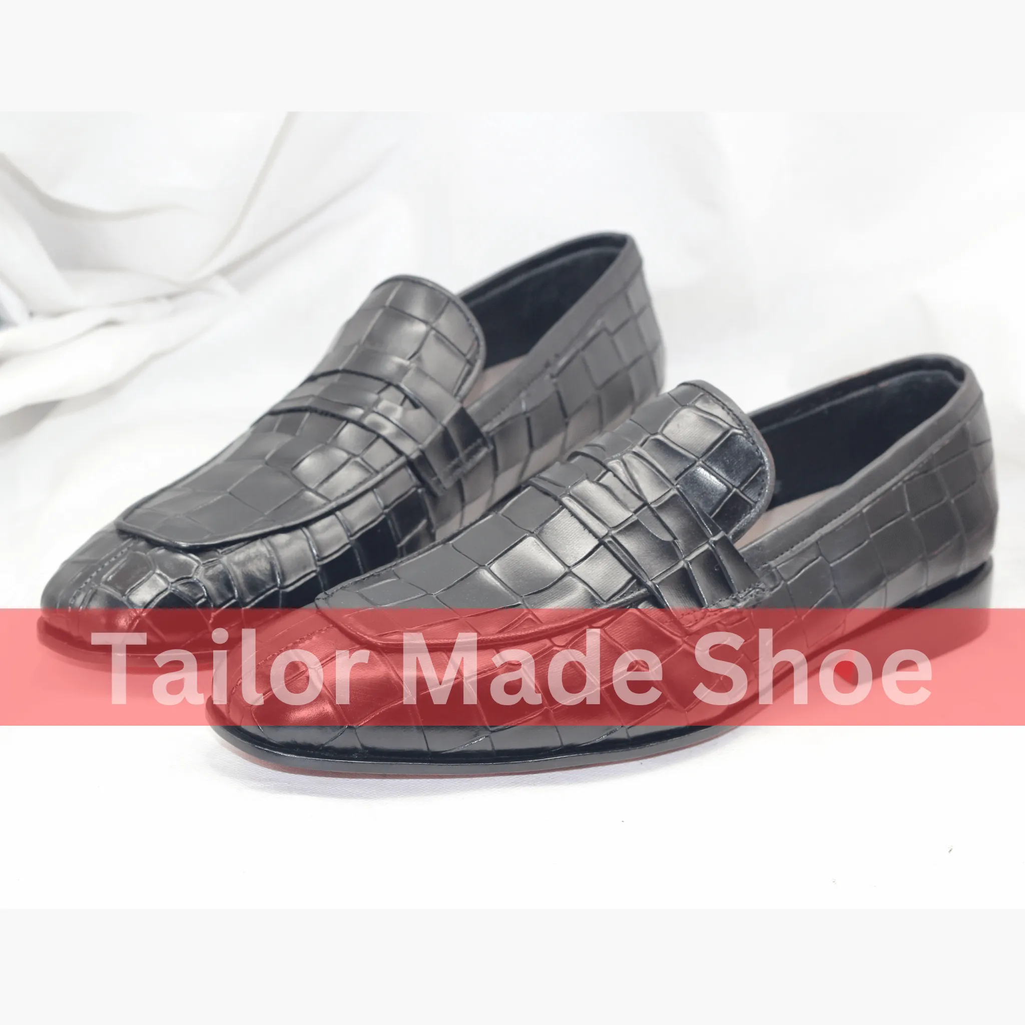 Artisan-Made Black Leather Shoes - Timeless Slip-On Style - Classic Formal Style Bespoke Handmade Premium Quality Shoes Loafers Men's Shoes