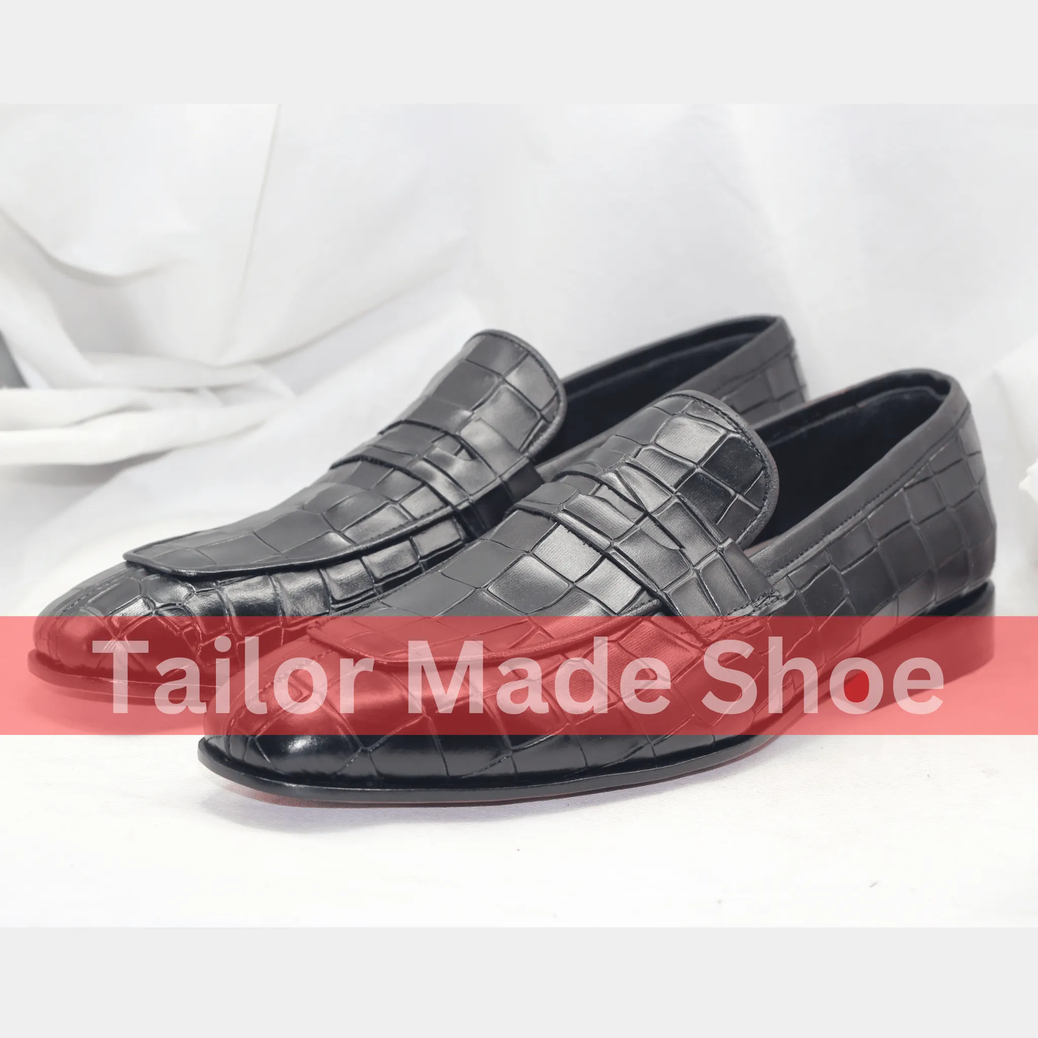 Artisan-Made Black Leather Shoes - Timeless Slip-On Style - Classic Formal Style Bespoke Handmade Premium Quality Shoes Loafers Men's Shoes