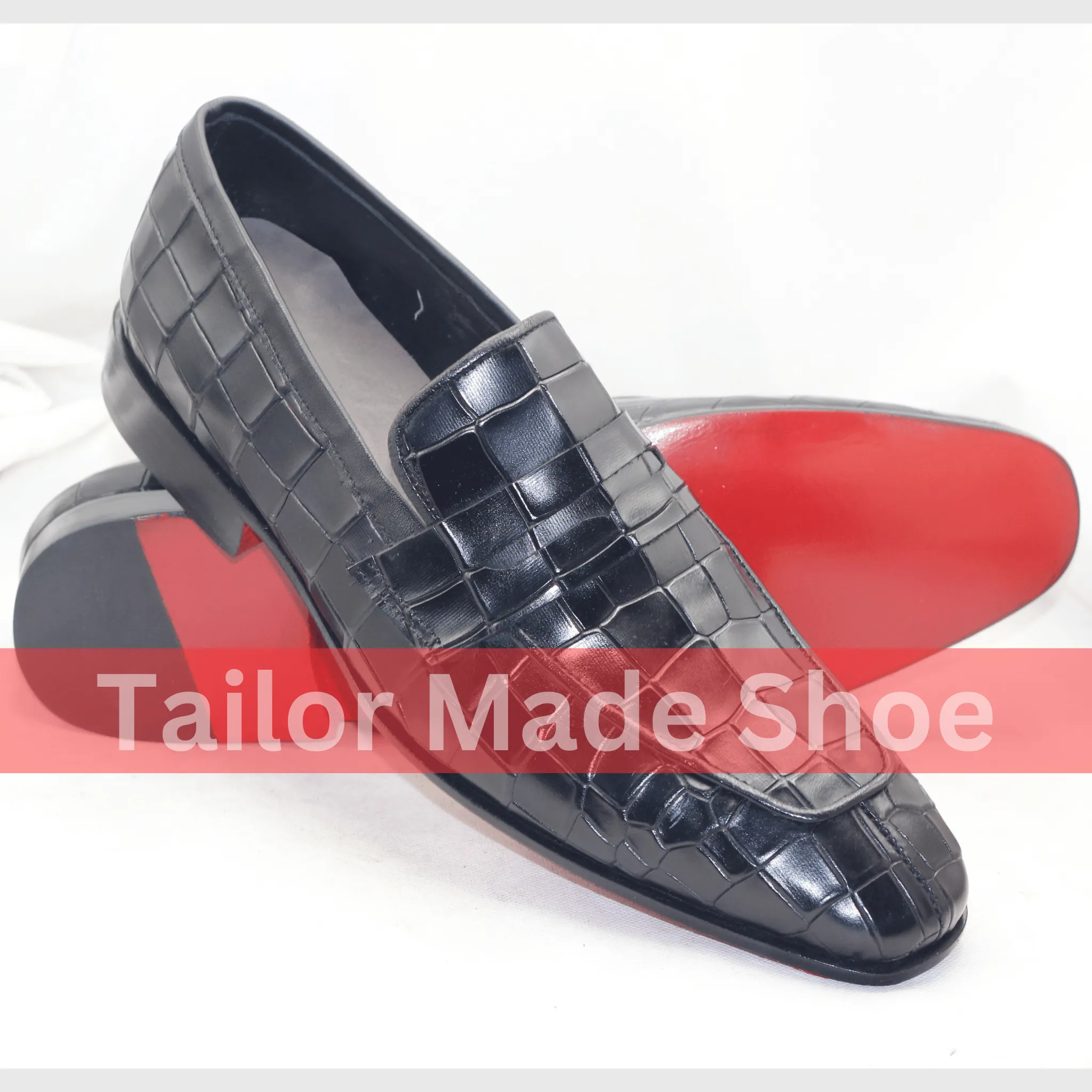 Artisan-Made Black Leather Shoes - Timeless Slip-On Style - Classic Formal Style Bespoke Handmade Premium Quality Shoes Loafers Men's Shoes