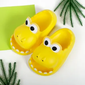 Baby Moo Crocodile Beach Slippers 3D Cartoon Sliders - Yellow