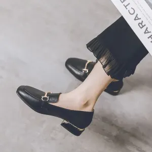 Black loafers for ladies