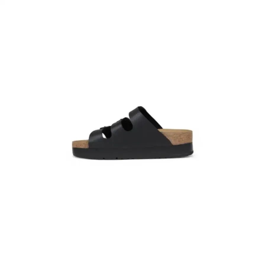 Black Three Strap Sandal