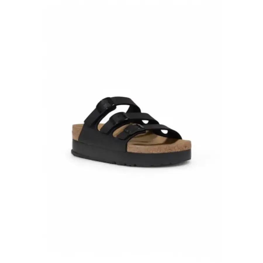 Black Three Strap Sandal