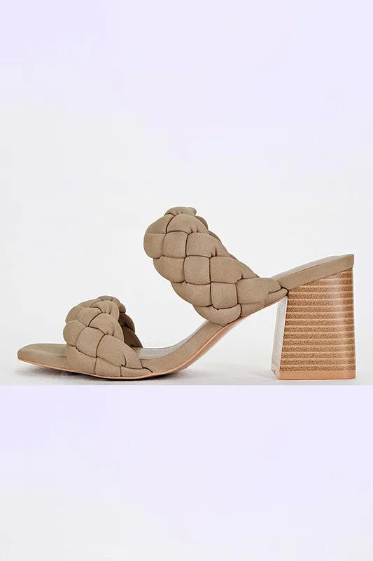 Braid Strap High Heel Sandals