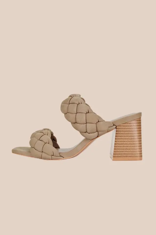 Braid Strap High Heel Sandals