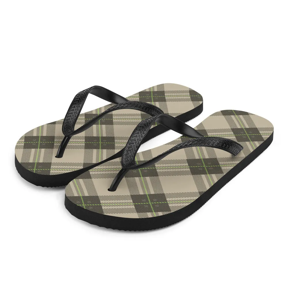 Brown Tartan - Sustainably Made Flip-Flops