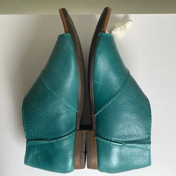 Bueno Tanner D'orsay Leather Slide Sandals/Turquoise Size 39 🆕