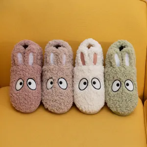 Bunny Ears Cotton Slippers