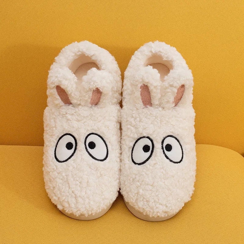 Bunny Ears Cotton Slippers