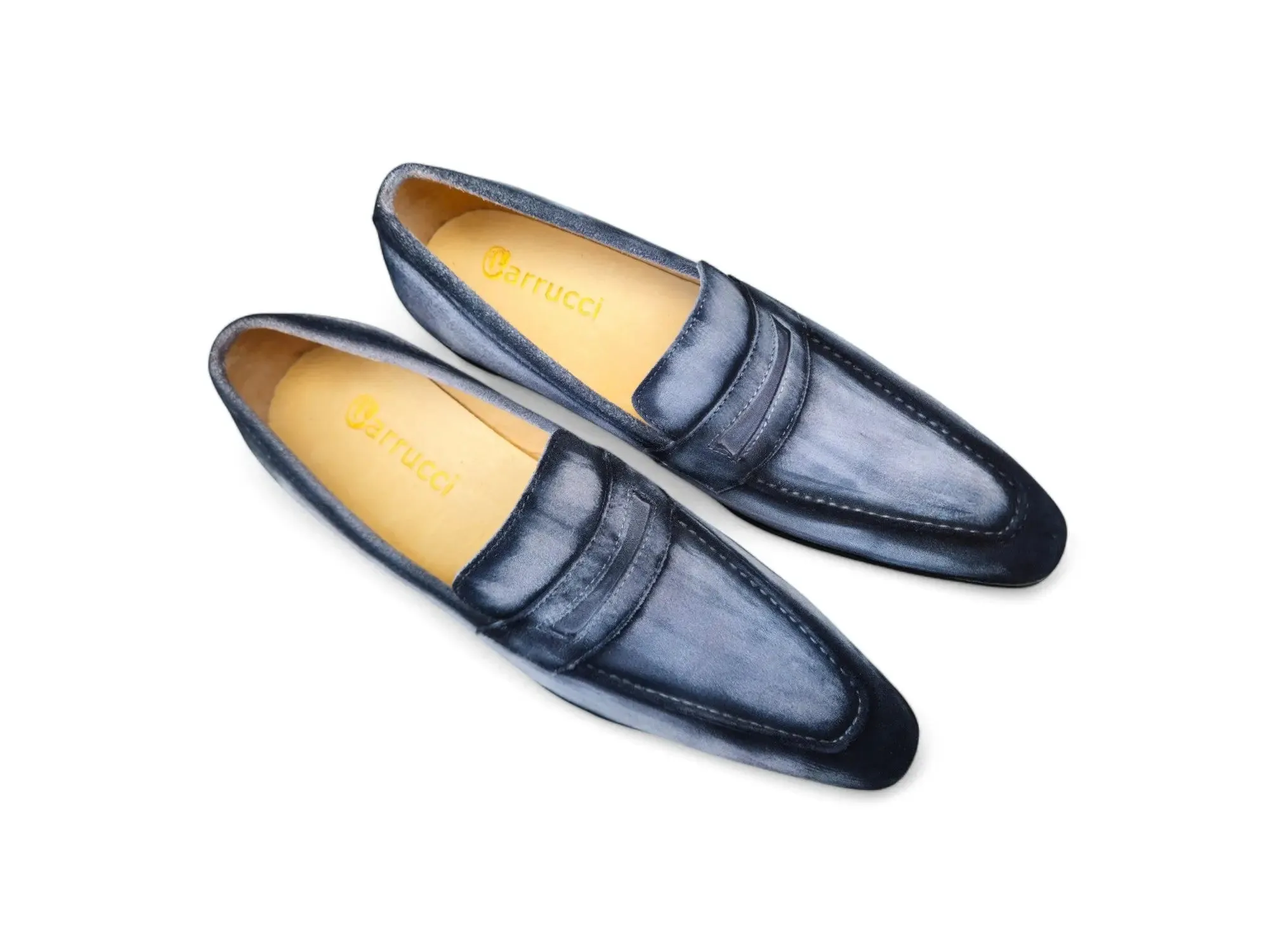 Burnished Suede Penny Loafer