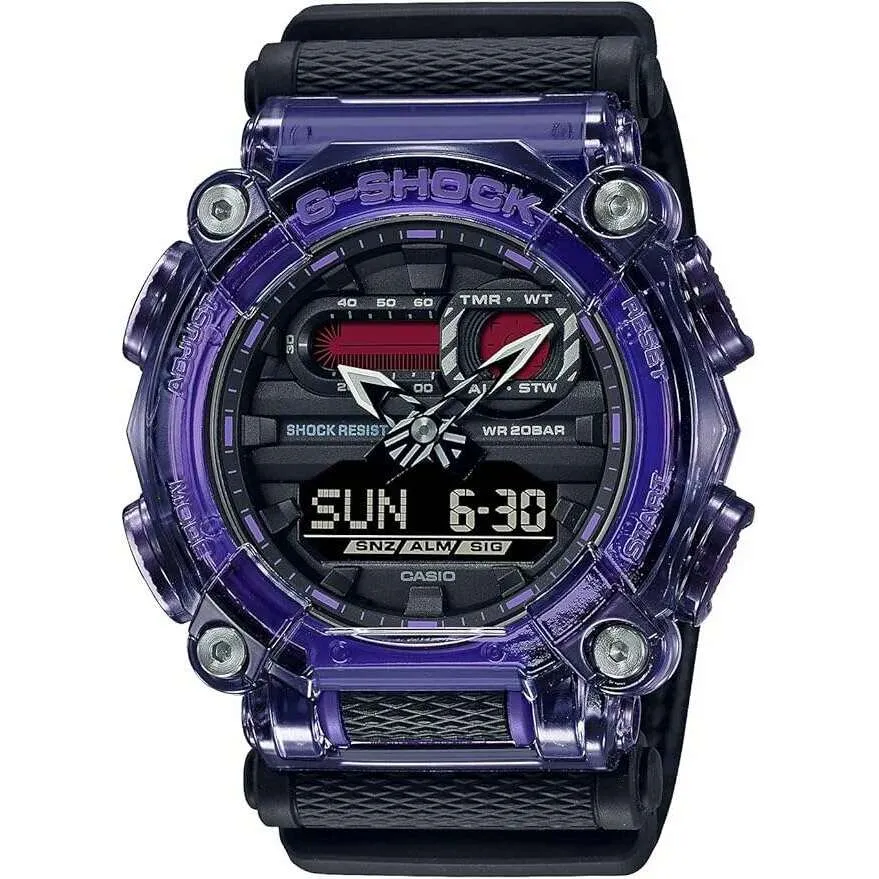CASIO G-SHOCK ANALOG DIGITAL PURPLE & BLACK MEN WATCH GA-900TS-6AJF