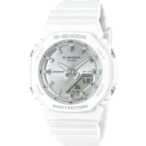 CASIO G-SHOCK ANALOG DIGITAL WHITE & SILVER LADIES WATCH GMA-P2100VA-7AJF