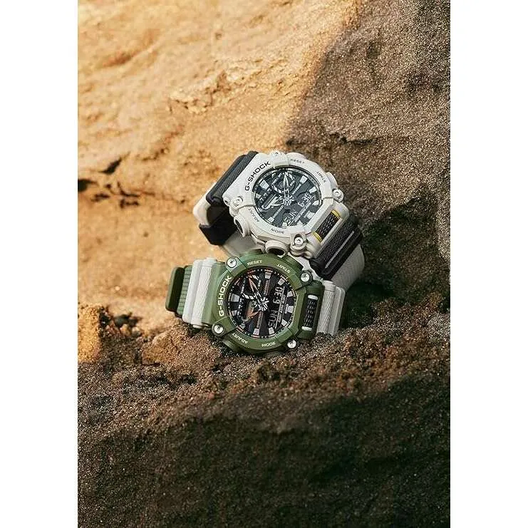 CASIO G-SHOCK BLACK & BEIGE ANALOG DIGITAL MEN WATCH GA-900HC-5AJF