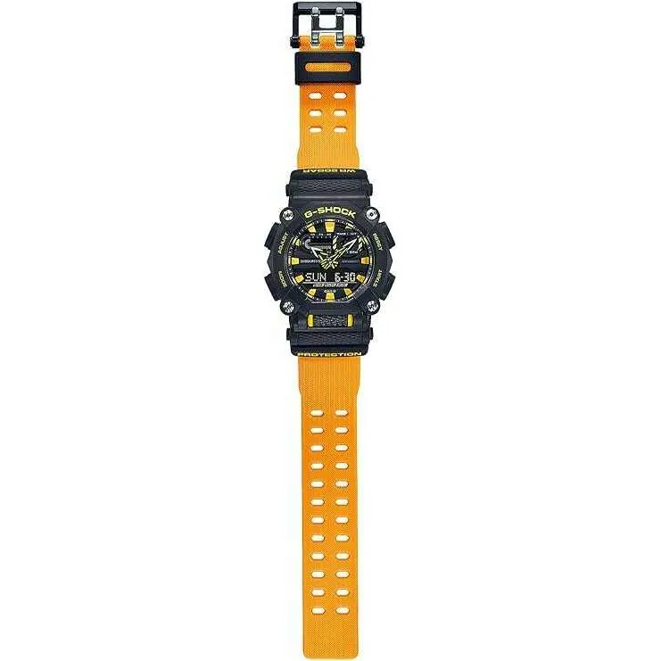 CASIO G-SHOCK BLACK & YELLOW ANALOG DIGITAL MEN WATCH GA-900A-1A9JF
