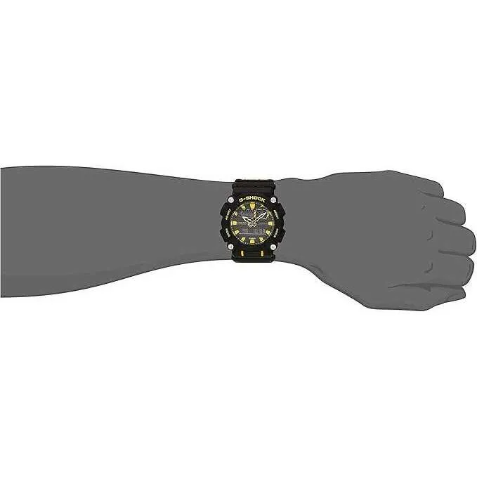 CASIO G-SHOCK BLACK & YELLOW ANALOG DIGITAL MEN WATCH GA-900A-1A9JF