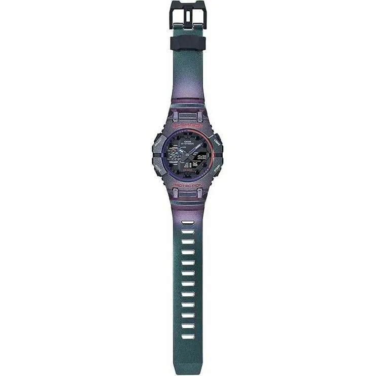 CASIO G-SHOCK BLUETOOTH ANALOG DIGITAL DIAL PURPLE & GREEN MEN WATCH GA-B001AH-6AJF