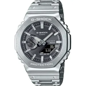 CASIO G-SHOCK BLUETOOTH FULL METAL SOLAR SILVER & BLACK MEN WATCH GM-B2100SD-1AJF