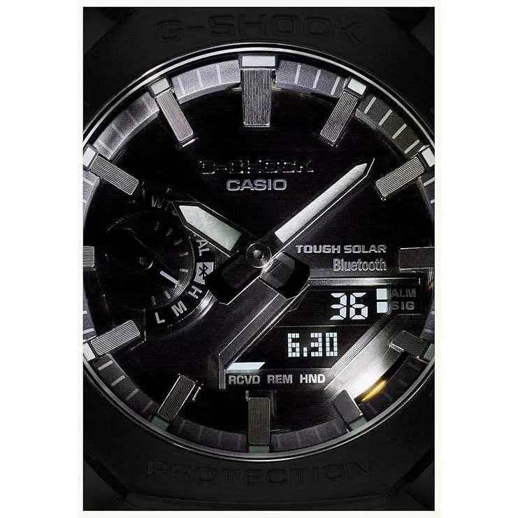 CASIO G-SHOCK BLUETOOTH FULL METAL SOLAR SILVER & BLACK MEN WATCH GM-B2100SD-1AJF