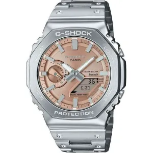 CASIO G-SHOCK BLUETOOTH FULL METAL SOLAR SILVER & COPPER MEN WATCH GM-B2100AD-5AJF