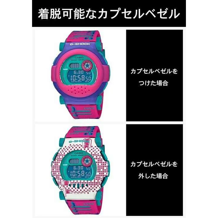 CASIO G-SHOCK BLUETOOTH REMOVABLE BEZEL LIMITED PINK x BLUE MEN WATCH G-B001RG-4JR
