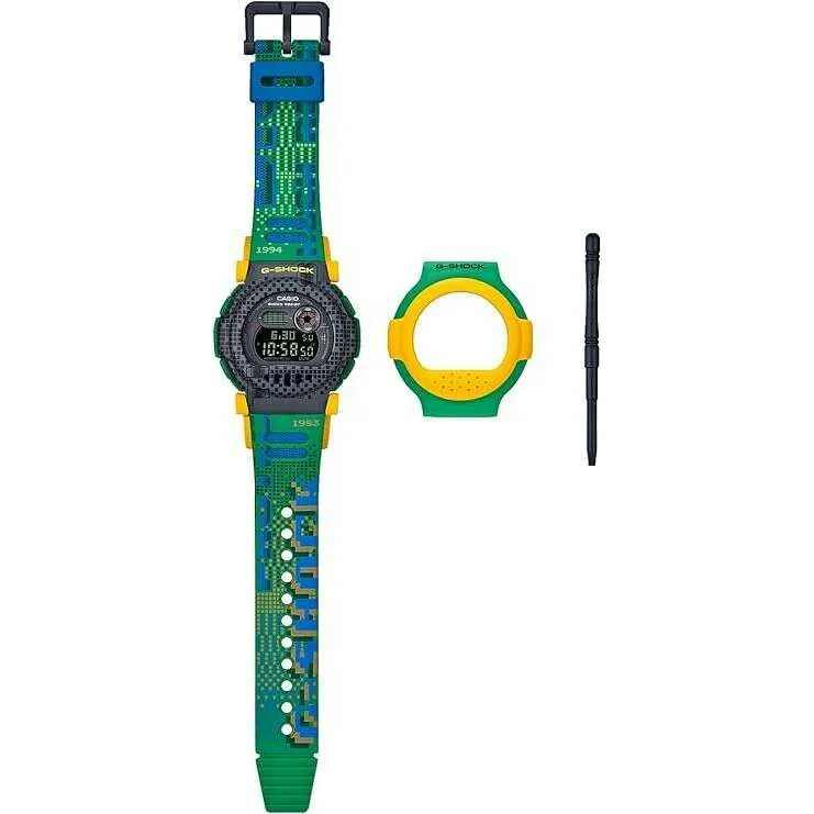 CASIO G-SHOCK BLUETOOTH REMOVABLE BEZEL LIMITED YELLOW x GREEN MEN WATCH G-B001RG-3JR