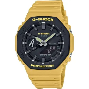 CASIO G-SHOCK CARBON CORE GUARD ANALOG DIGITAL MUSTARD YELLOW MEN WATCH GA-2110SU-9AJF