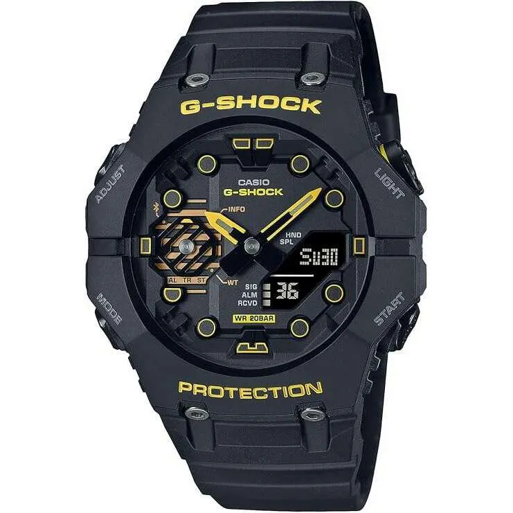 CASIO G-SHOCK CAUTION YELLOW SERIES BLUETOOTH BLACK & YELLOW MEN WATCH GA-B001CY-1AJF