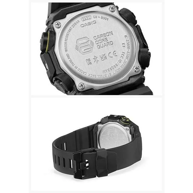 CASIO G-SHOCK CAUTION YELLOW SERIES BLUETOOTH BLACK & YELLOW MEN WATCH GA-B001CY-1AJF