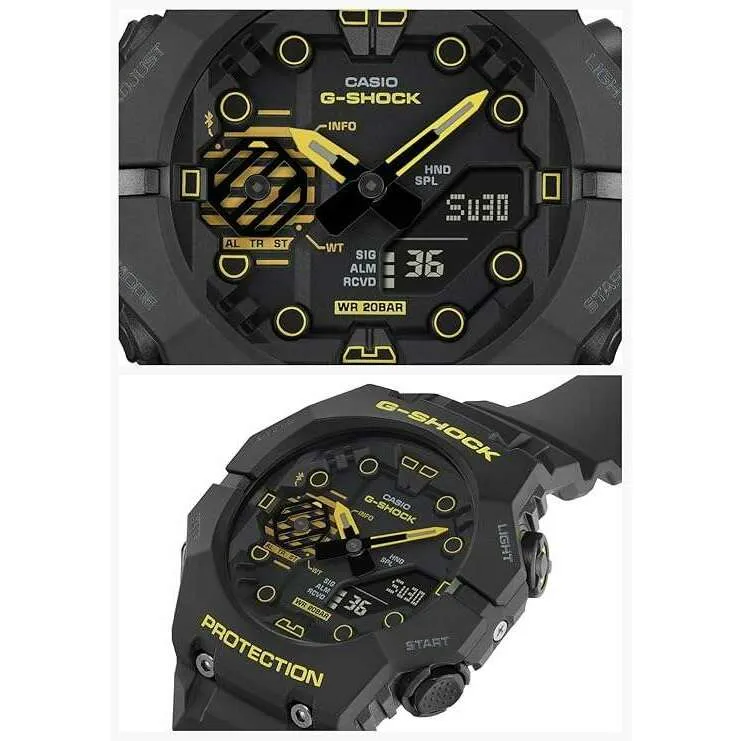 CASIO G-SHOCK CAUTION YELLOW SERIES BLUETOOTH BLACK & YELLOW MEN WATCH GA-B001CY-1AJF