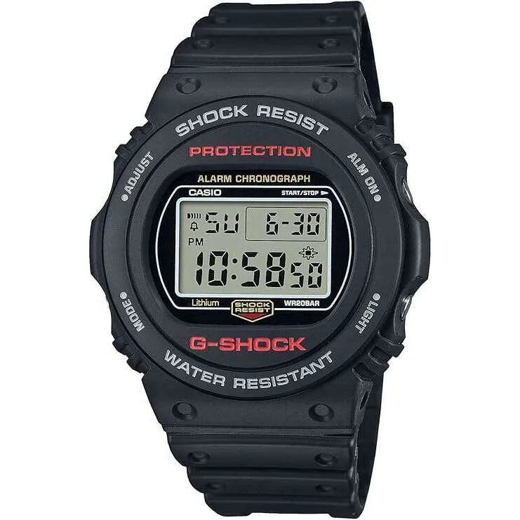 CASIO G-SHOCK DAY-DATE BLACK RESIN STRAP DIGITAL DIAL MEN WATCH DW-5750UE-1JF